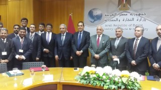 Egyptian trade minister with the CII’s delegation 9-2-2017